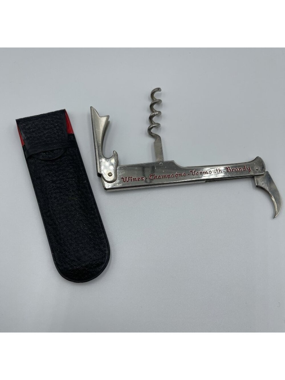 The Christian Brothers Wine Tool Folding Corkscrew Knife Blade Opener Italy